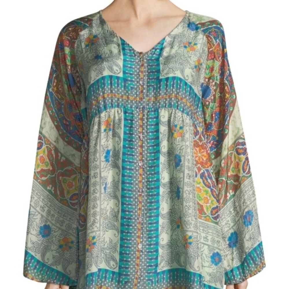 Johnny Was Vintage Silk Top